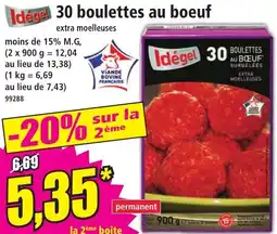 Norma Idégel 30 boulettes au boeuf extra moelleuses offre