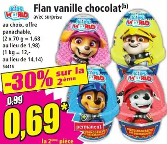 Norma Flan vanille chocolat avec surprise offre