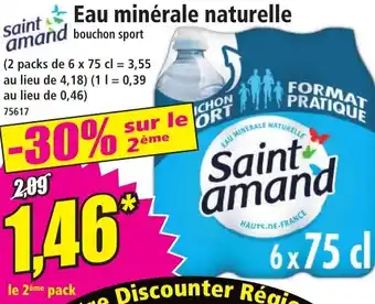 Norma Saint amand Eau minérale naturelle bouchon sport offre