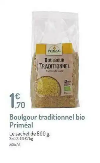 Botanic Boulgour Traditionnel Bio Priméal offre