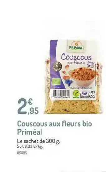 Botanic Couscous Aux Fleurs Bio Priméal offre
