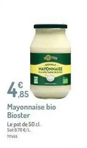Botanic Mayonnaise Bio Bioster offre
