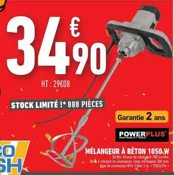 Brico Cash Mélangeur à Béton 1050 W Power Plus offre