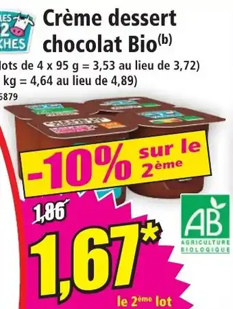 Norma Crème dessert chocolat Bio offre