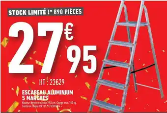 Brico Cash Escabeau Aluminium 5 Marches offre