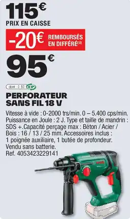 Brico Dépôt Perforateur sans fil 18V offre