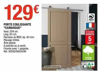 Brico Dépôt Porte Coulissante offre