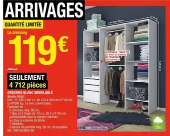 Brico Dépôt Dressing Blanc Modulable offre