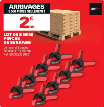 Brico Dépôt Lot de 8 mini pinces de serrage offre