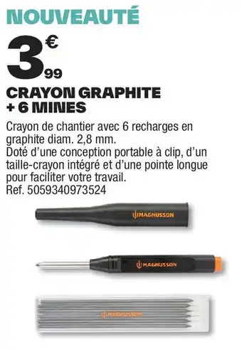 Brico Dépôt Crayon graphite +6 mines offre