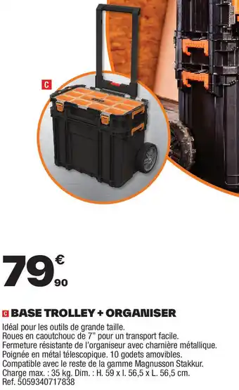 Brico Dépôt Base trolley + organiser offre