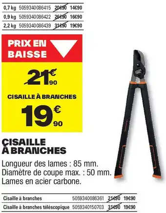 Brico Dépôt Cisaille à branches offre