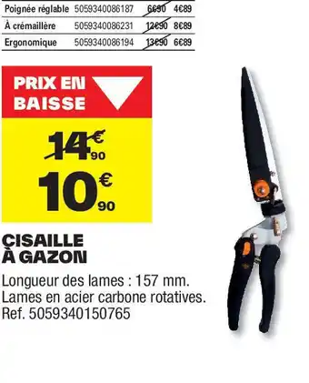 Brico Dépôt Cisaille à gazon offre