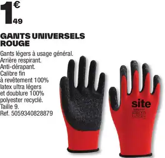 Brico Dépôt Gants universels rouge offre