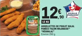 E.Leclerc Aiguillettes de poulet halal panées façon milanaise réghalal offre