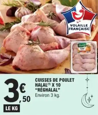 E.Leclerc Cuisses de poulet halal x 10 réghalal offre