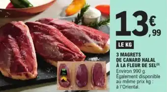 E.Leclerc 3 magrets de canard halal à la fleur de sel offre