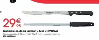 Brico Pro Ensemble Couteau Jambon + Fusil Universal offre