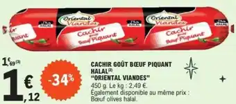 E.Leclerc Cachir goût bœuf piquant halal oriental viandes offre