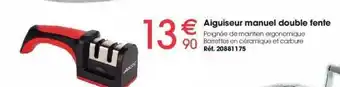 Brico Pro Aiguiseur Manuel Double Fente offre