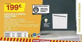 Radiateur à Inertie Fonte Hera Chaufelec