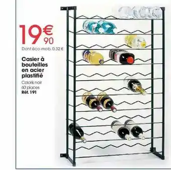Casier à Bouteilles En Acier Plastifié