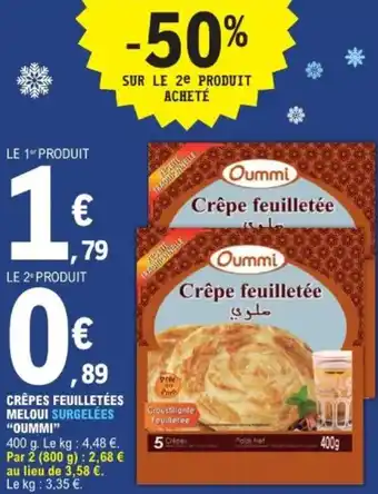 E.Leclerc Crêpes feuilletées meloui surgelées oummi offre