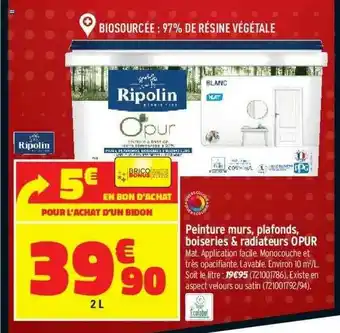 Bricorama Peinture Murs, Plafonds, Boiseries & Radiateurs Opur offre