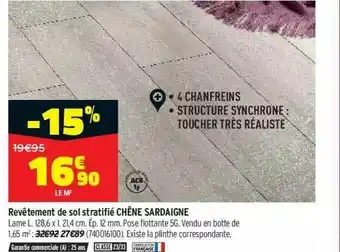 Bricorama Revêtement De Sol Stratifié Chêne Sardaigne offre