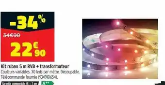 Bricorama Kit Ruban 5 M Rvb + Transformateur offre