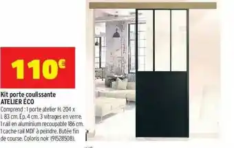 Bricorama Kit Porte Coulissante Atelier éco offre
