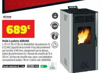 Bricorama Poêle à Pellets Adrano offre