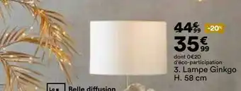 BUT Lampe Ginkgo H. 58 Cm offre