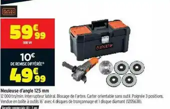 Bricorama Meuleuse D'angle 125 Mm Black & Decker offre