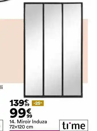 BUT Miroir Induza 72 X 120 Cm Time offre
