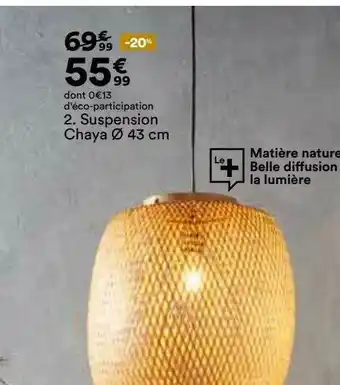 BUT Suspension Chaya ø 43 Cm offre