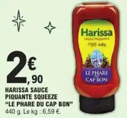 E.Leclerc Harissa sauce piquante squeeze le phare du cap bon offre