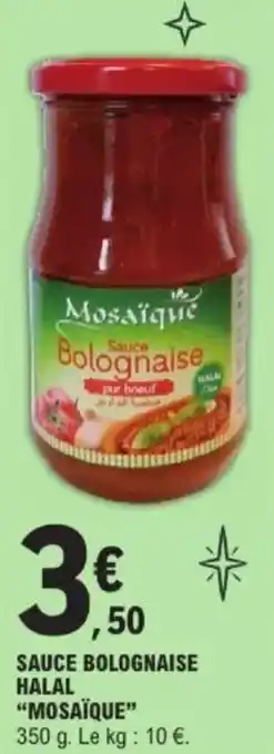 E.Leclerc Sauce bolognaise halal mosaïque offre