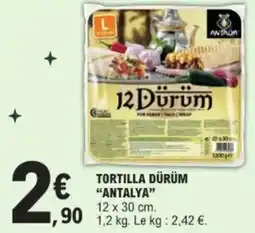 E.Leclerc Tortilla dürüm antalya offre