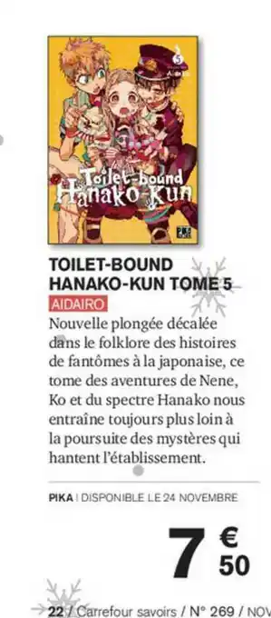 Carrefour Toilet-bound Hanako-kun Tome 5 Aidairo offre