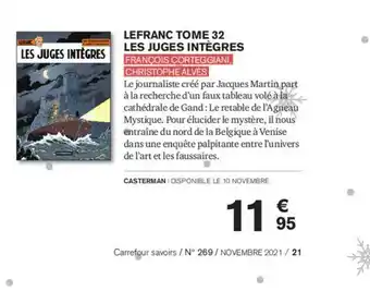 Carrefour Lefranc Tome 32 Les Juges Intégrés François Corteggiani, Christophe Alvès offre