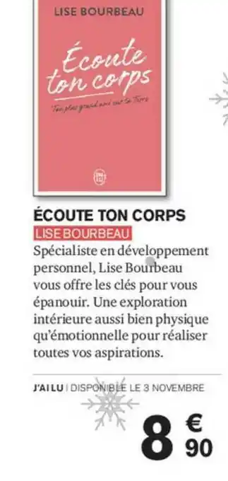 Carrefour écoute Ton Corps Lise Bourbeau offre