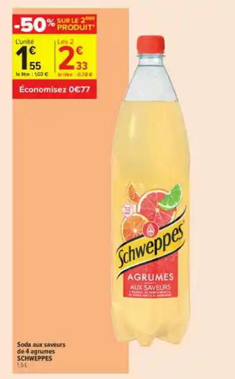 Soda Aux Saveurs De 4 Agrumes Schweppes
