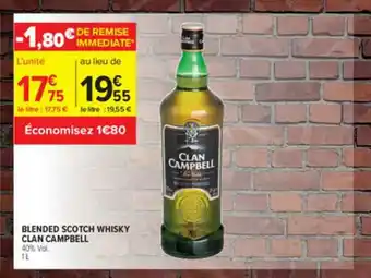 Carrefour Contact Blended Scotch Whisky Clan Campbell offre