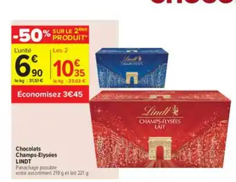 Carrefour Contact Chocolats Champs-élysées Lindt offre