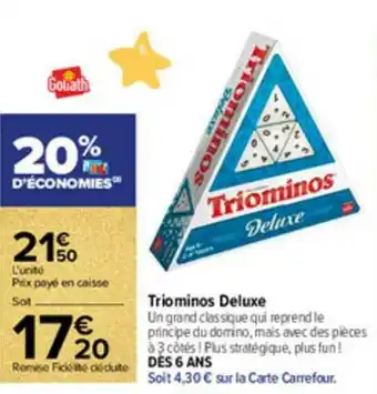 Carrefour Market Triominos Deluxe offre