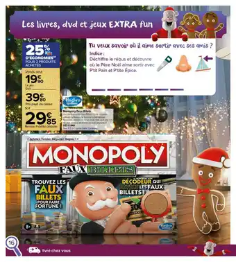 Carrefour Market Monopoly Faux Billets Hasbro Gaming offre