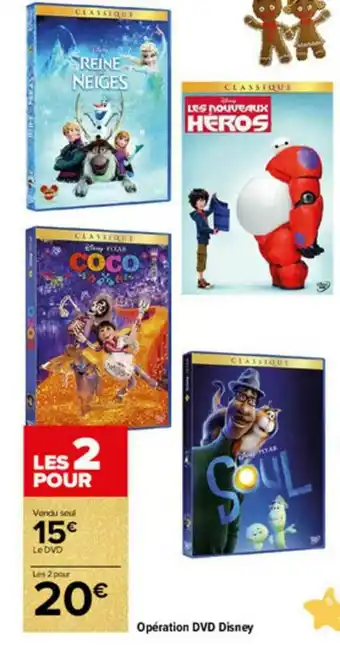 Carrefour Market Opération Dvd Disney offre