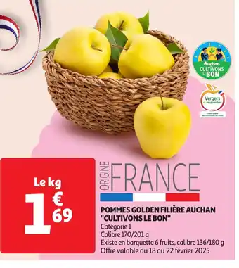 Auchan Pommes golden filière auchan cultivons le bon offre