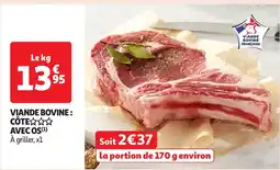 Auchan Viande bovine: côte offre